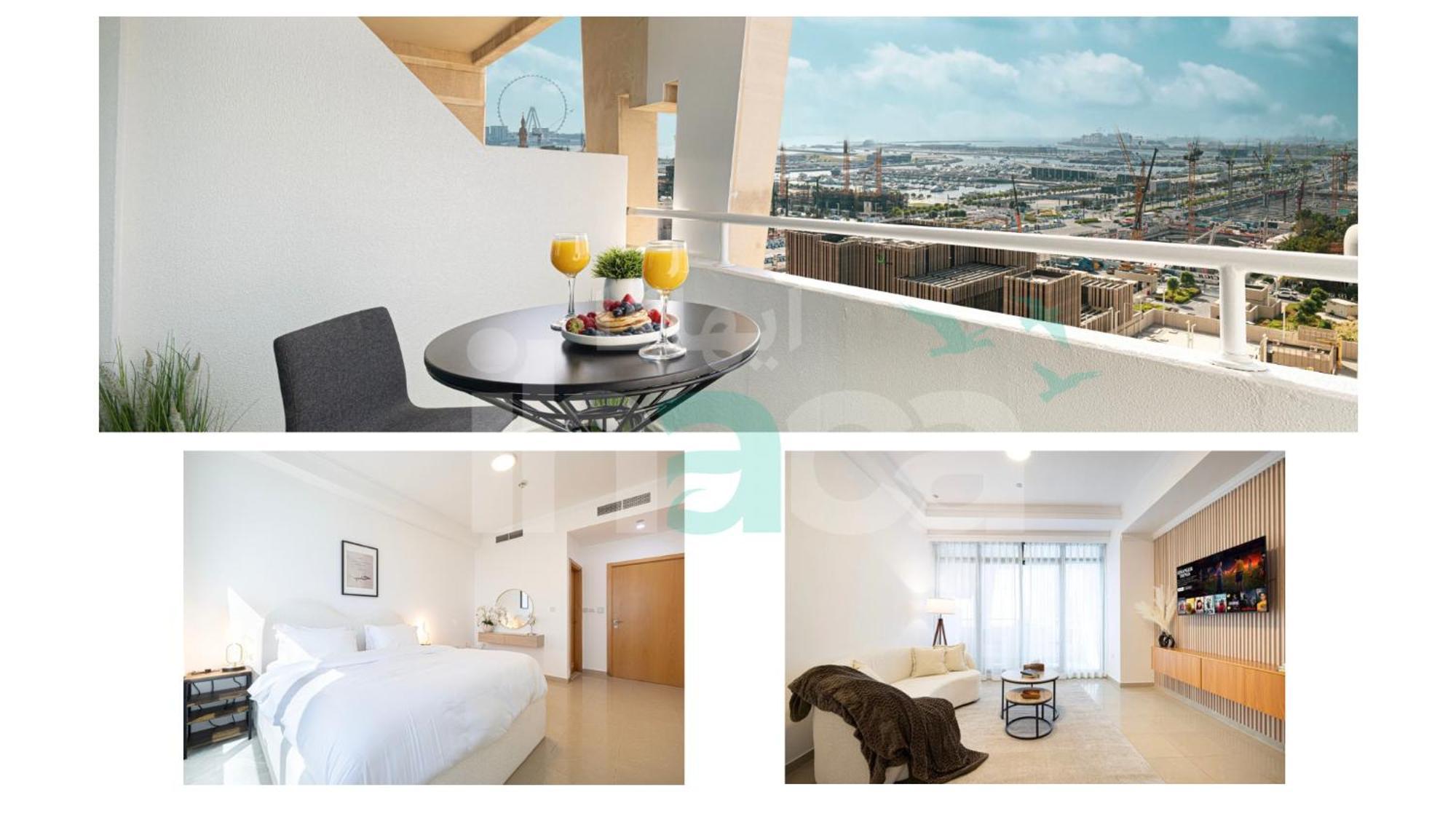 Modern Cozy 1 Bedroom Marina Near Tram Ain Sea View Balcony * Dubai
